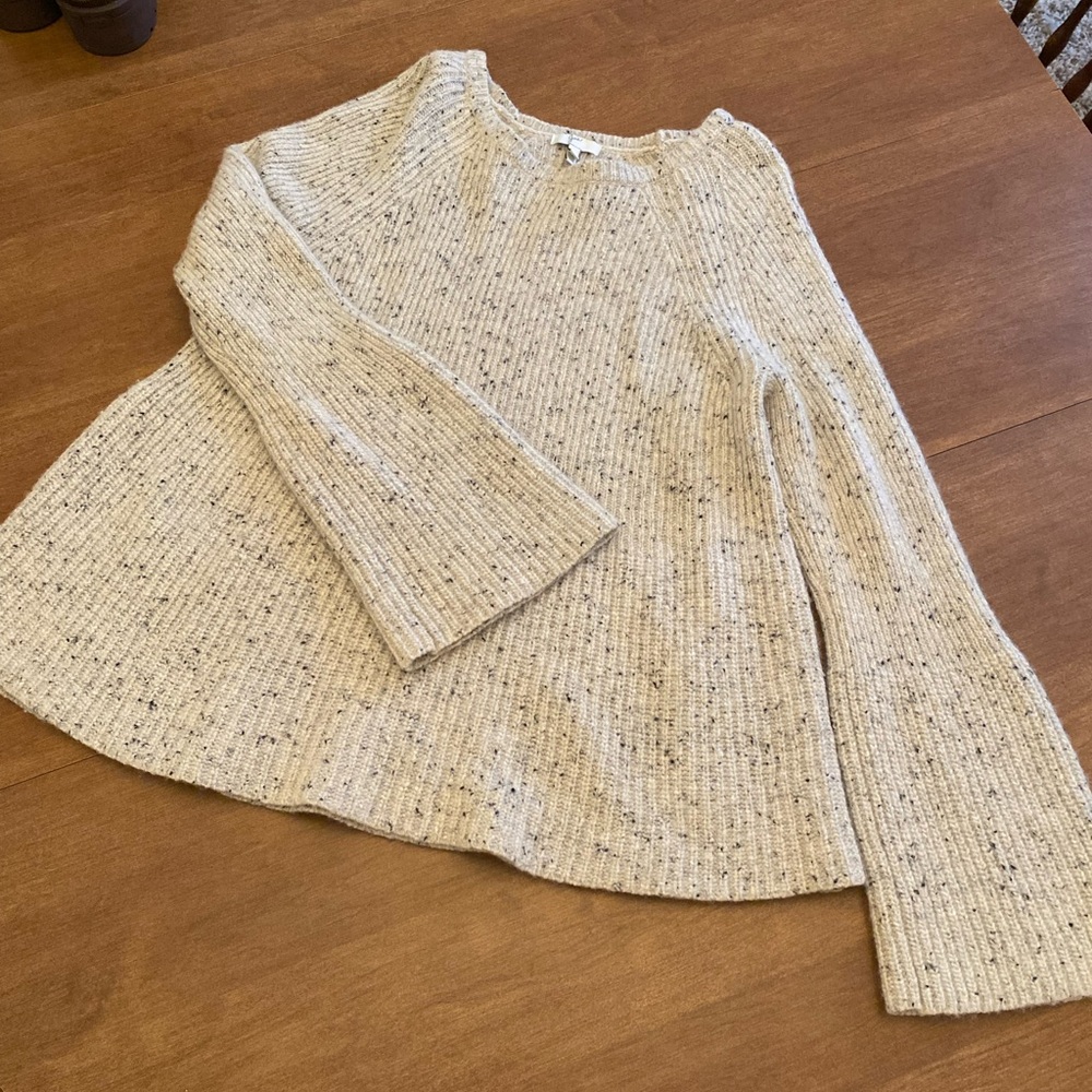 Joie Wool blend Bell Sleeve Speckled Sweater